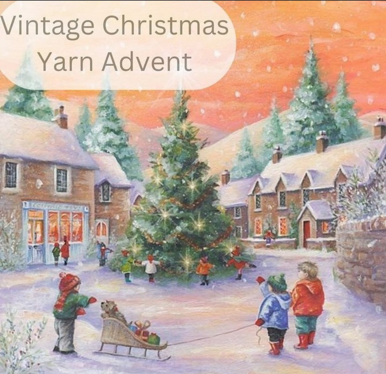 Vintage Christmas Yarn Advent Calendar Sock Yarn